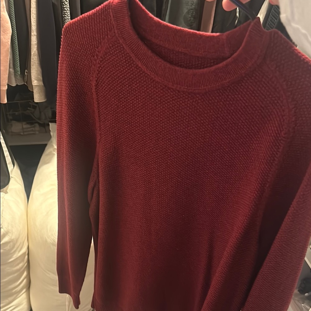 Red Crew Neck Lululemon sweater